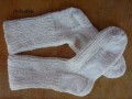 bílé ponožky 48, délka 32-33cm