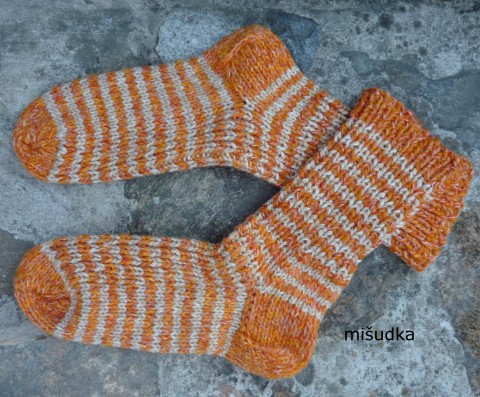 oranžové ponožky 17, délka 28-29cm ponožky nohy dámské xxl příjemné pánské oiranžové 