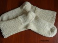 bílé ponožky 64 - délka 27-28cm
