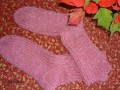 růžové ponožky 35 - délka 26-27cm