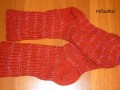 červené ponožky 67 - délka 27-28cm