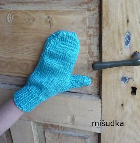 Rukavice - modré 2 modré návleky rukavice dámské ruce příjemné pánské palčáky 