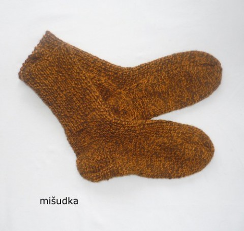 Ponožky - délka 32 - 33 cm hnědé ponožky nohy dámské xxl příjemné teplé pánské 