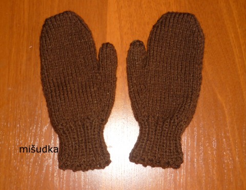 rukavice hnědé dětské 9 hnědé dětské návleky rukavice ruce příjemné palčáky 