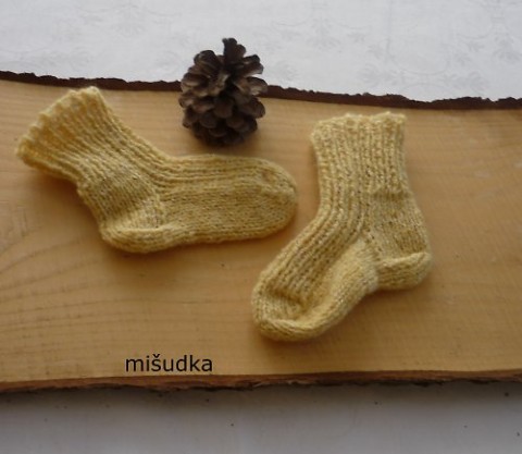 Dětské žluté 11 - délka 13-14cm dětské ponožky nohy příjemné žluté 