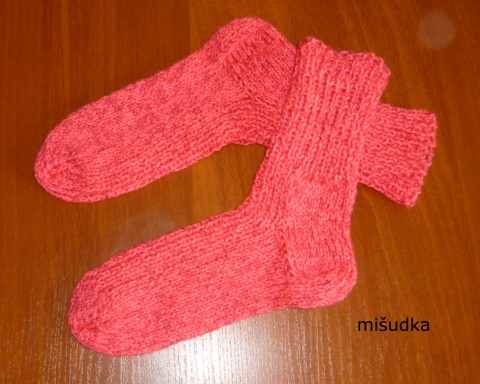 růžové ponožky 39 - délka 25-26 cm ponožky nohy pruhované dámské příjemné melírované 