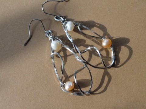 perla perle rozumí náušnice drát bílá nerez říční perla drátek broskvová hypoalergenní chirurgická ocel pro alergiky profilovaný 