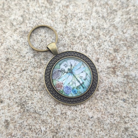 Přívěsek vážka #14 přívěsek dárek modrá hodiny květiny klíče klíčenka ozdoba vážka křídla barevný drobnost vážky pozornost na kabelku na klíče dragonfly 