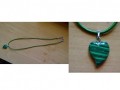 náhrdelník srdce malachit   1