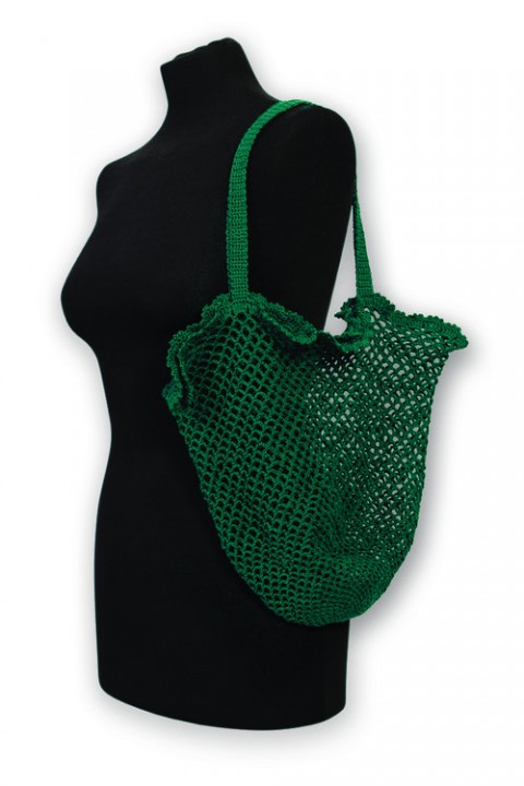 Retro taška Síťovka tm.zelená taška letní síťovka 