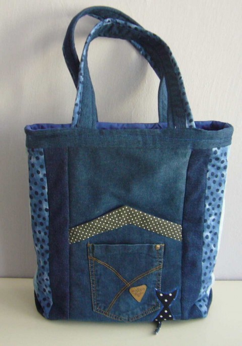 Crazy - džínová taška kabelka originální dárek taška bavlna autorská džínová jediná prací 