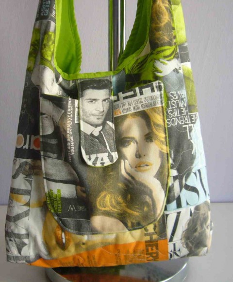 Originální taškovak - osobnosti - 1 originální taška bavlna barevná autorská vak pevná jediná patchwork-quilting 