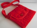 Červený manšestr - kabelka