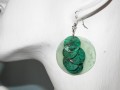 Náušnice z perleti - zelené