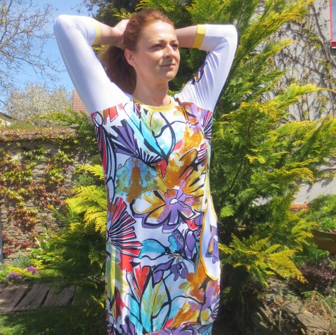 Tunika plná barev tunika barevné letní veselé šaty léto originál kapsa 