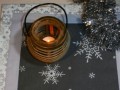 Šedostříbrnobílé vánoce -prostírání