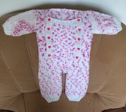 Růžový overálek dárek pletení pletené miminko mimino soupravička komplet overal kojenec novorozeně overálek kojenecká soupravička novorozenecká kompletek 