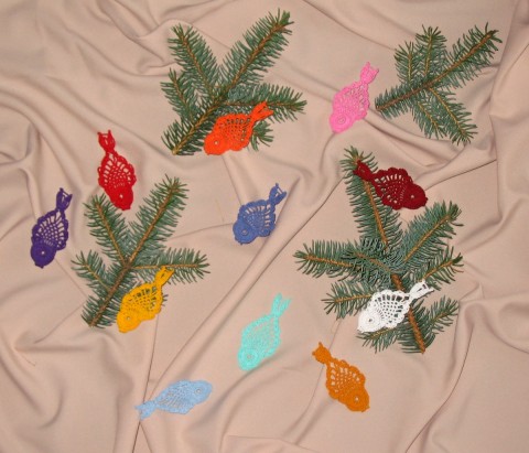 Rybičky 10+1 zdarma dekorace dárek vánoce ryba rybka vánoční na stromek 