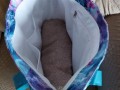 Taška-kabelka-růžové bobule-tyrkys