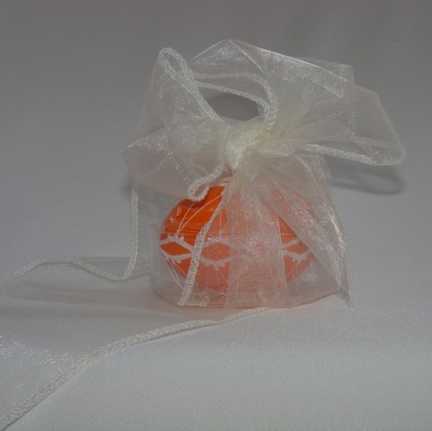 kraslice - oranžová (dárková) dekorace velikonoce kraslice skořápka kachní 
