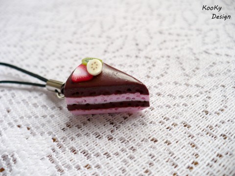 Přívěsek na mobil - dortík IV. přívěsek bižuterie sladké dort dortík cukrovinky cukrárna na mobil dortíky zákusek dorty cake ovocný cakes 