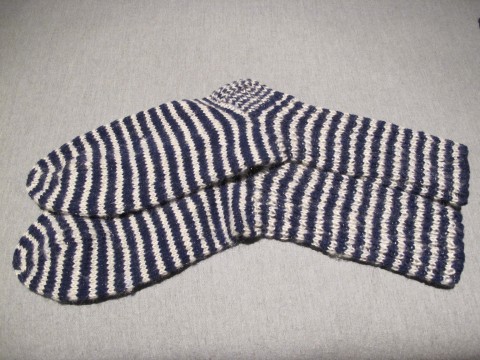 Pánské ponožky zima podzim pletení bílá akryl ponožky muž tm. modrá 