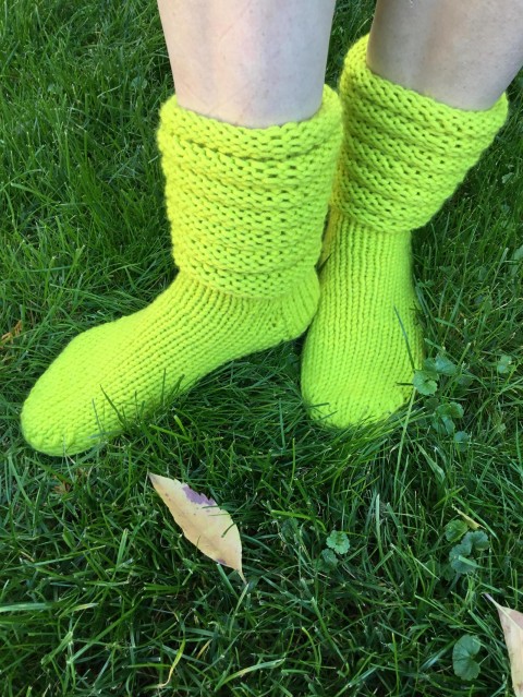 Ponožky - podkolenky vel. 39 - 40 zelená zima podzim pletení podkolenky ponožky teplé noha teplo silné polyakryl 