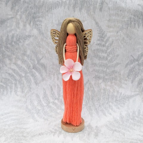 Meruňka - motýlí víla víla oranžová přírodní anděl drhání macramé boho modřenka 