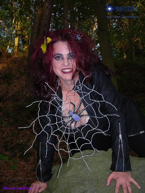 Pavouček Martínek s pavučinkou pavouk extravagantní pavouček swarovski pavučina halloween velkolepý 