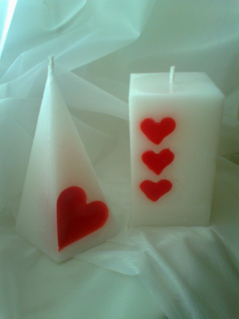 Sada Red and White červená dekorace svíčka vůně bílá vonná dáreček láska plamínek jahoda zamilovaní ruční výroba 