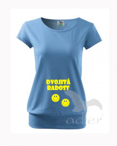 Dvojitá radost triko dítě tričko těhotenské bříško těhotenství břicho 
