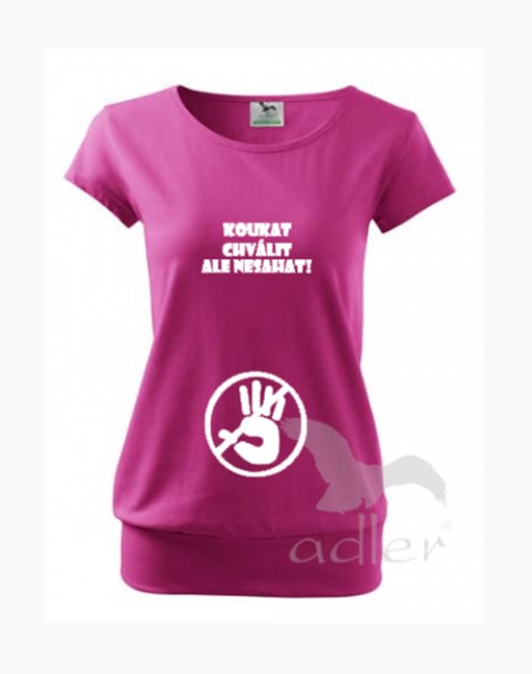 Koukat, chválit, nesehat triko dítě tričko těhotenské bříško těhotenství břicho 