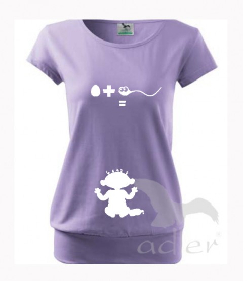 Logická rovnice triko dítě tričko těhotenské bříško těhotenství břicho 