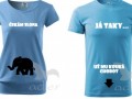 Těhotenské triko pro páry-Slon