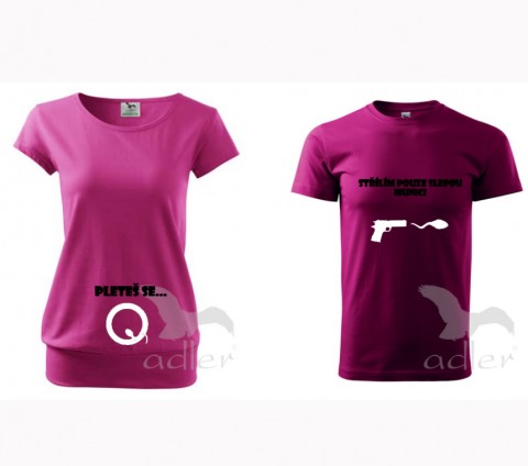Těhotenské triko pro páry-Munice triko dítě tričko duo pár těhotenské partnerství bříško těhotenství břicho 