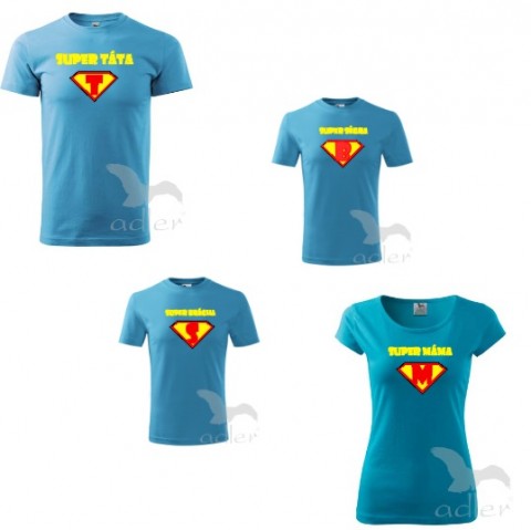 Super rodina(4členná rodina) triko dítě tričko duo pár těhotenské partnerství bříško těhotenství břicho 