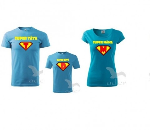 Super rodina (3členná rodina) triko dítě tričko duo pár těhotenské partnerství bříško těhotenství břicho 
