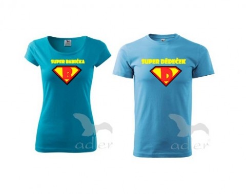 Super prarodiče triko dítě tričko duo pár těhotenské partnerství bříško těhotenství břicho 