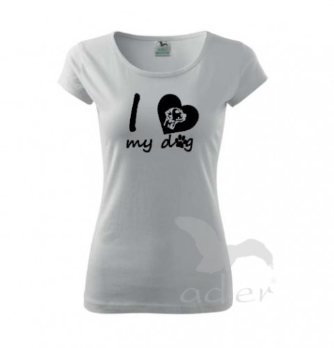 I love my dog II. - dalmatin pes triko tričko 