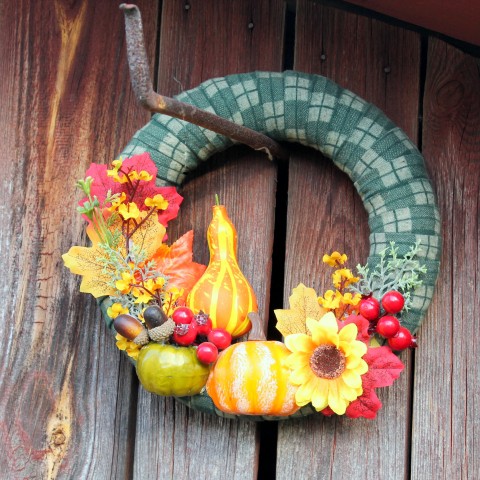 Podzimní věnec dekorace dárek podzim věnec zahrada úroda 