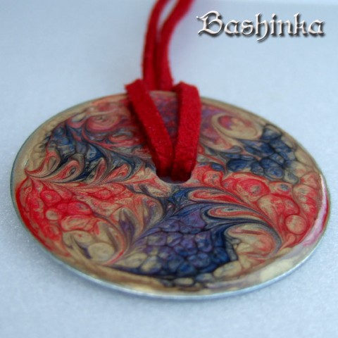Amulet Psychadelic kruh talisman amulet ručne malované psychadelické psychadelic 