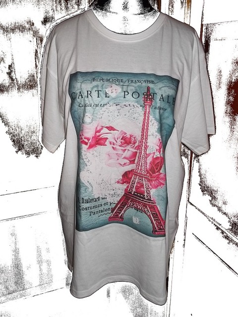 Tričko Růžová Paříž 