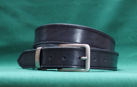 Kožený prošívaný opasek šedý dárek pásek opasek kožený elegantní oblek kožený opasek pánský opasek 