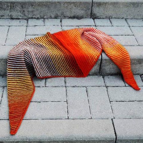 Žhavý šáteček originální jarní pletený léto slunce výrazný šátek podzimní sluneční žhavý 