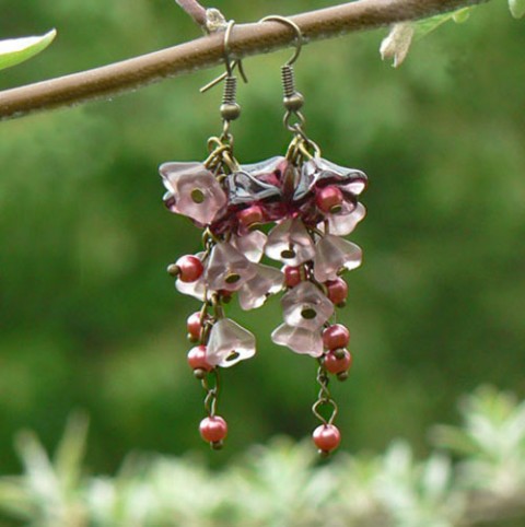 Dlouhé náušnice - zvonky dárek náušnice dívčí květy zahrada zvonky lehké dlouhé něžné něha 