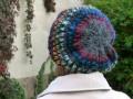 Pletený baret - veselý antracit