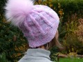 Pletená čepice - pink (alpaca)