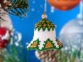 Vánoční ozdoba - zvonek zelenozlatý