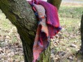 Pletený šátek - kvetoucí vřes