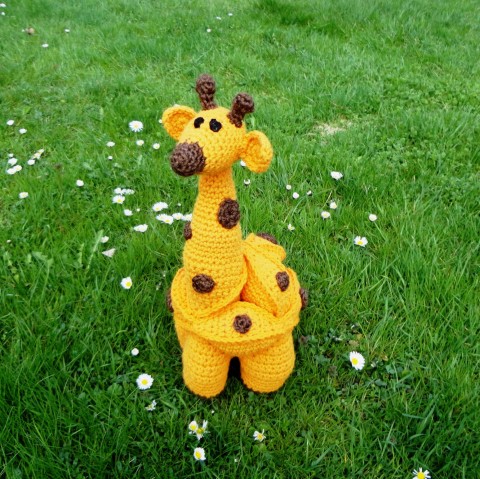 žirafa Puclík žirafa hračka háčkování zoo skládačka 